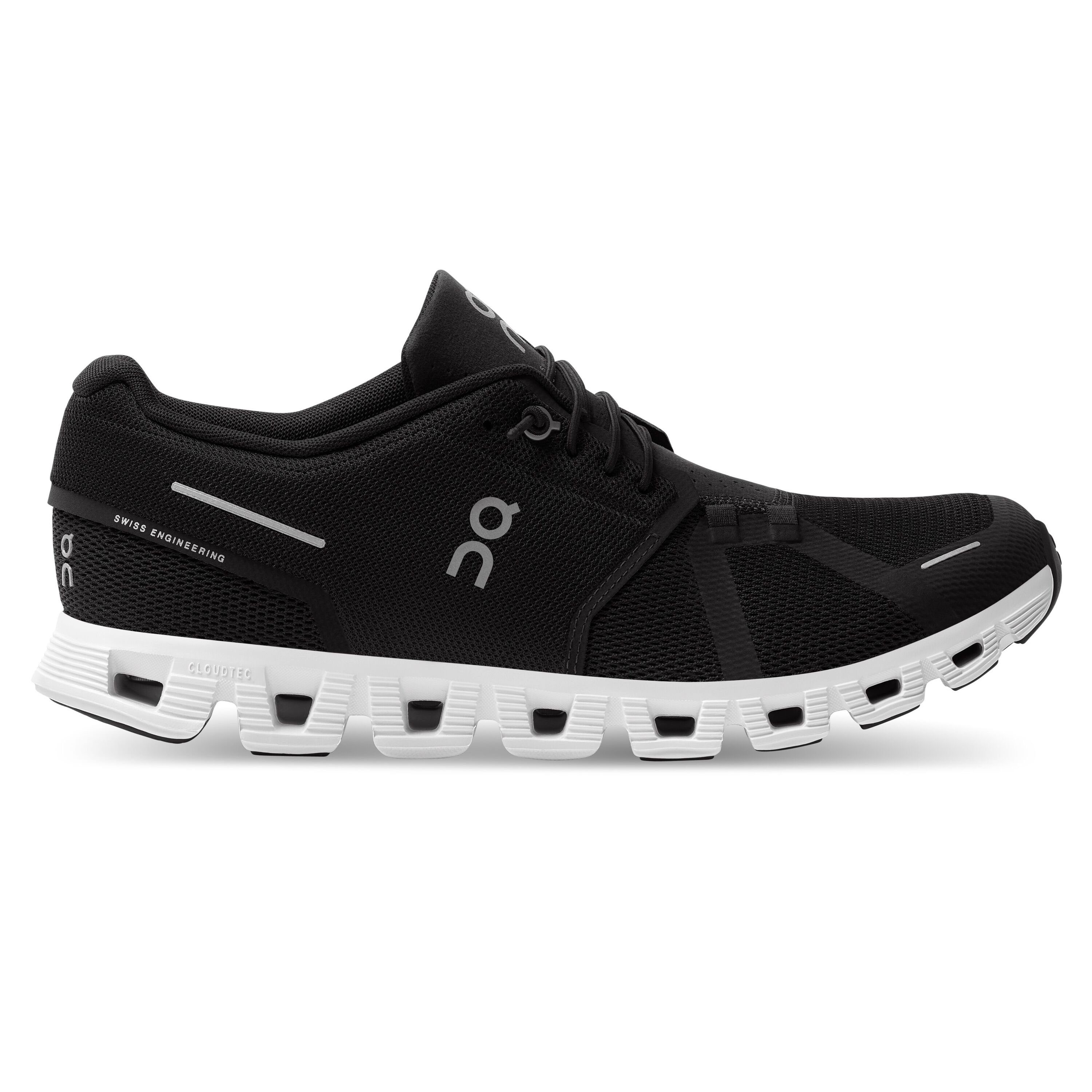 ON RUNNING Cloud 5 (2-tlg) mit Laufschuh 98919 Zero-Gravity-Schaum Black / White