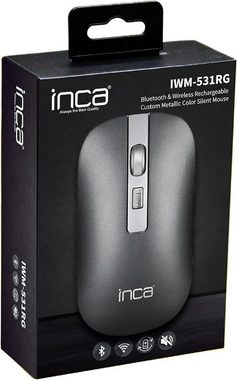 INCA Maus kabellos Bluetooth Optisch 1600 DPI Wireless Funkmaus Maus