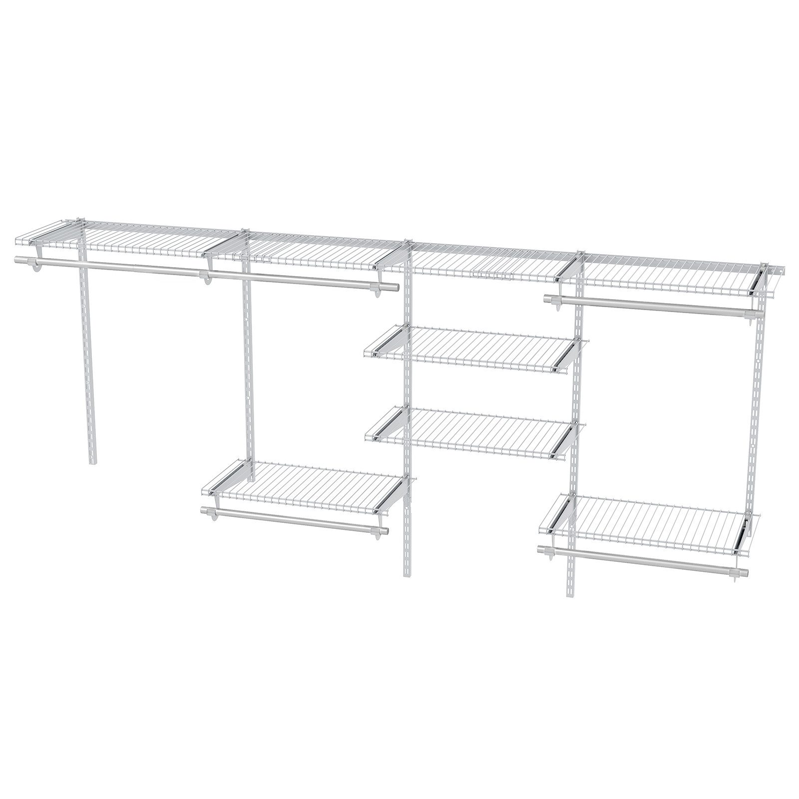 COSTWAY Kleiderständer, (1 St), DIY Wandgarderobe erweiterbar, Kleiderschrank Metall