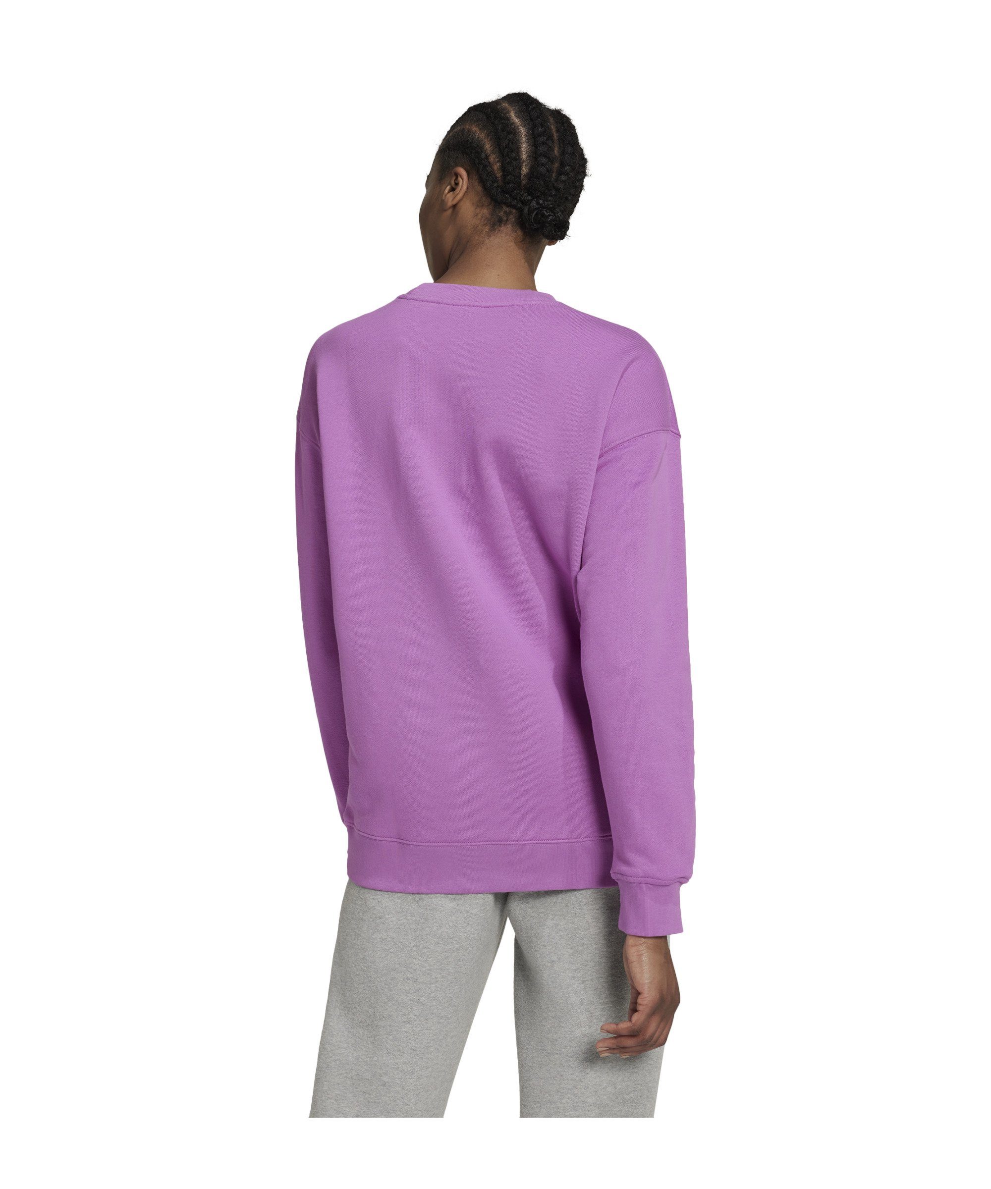 adidas Originals Sweater lila Sweatshirt Trefoil Damen