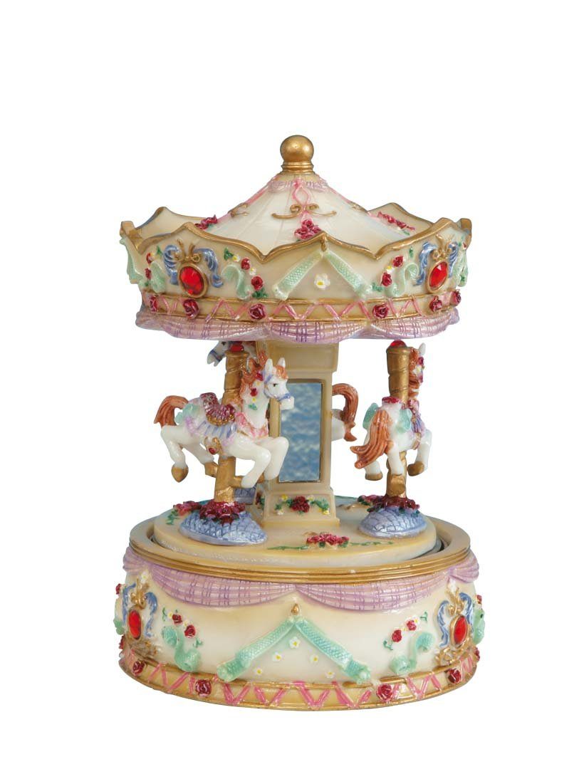 Musicboxworld Spieluhr Karussell beige/ Stein