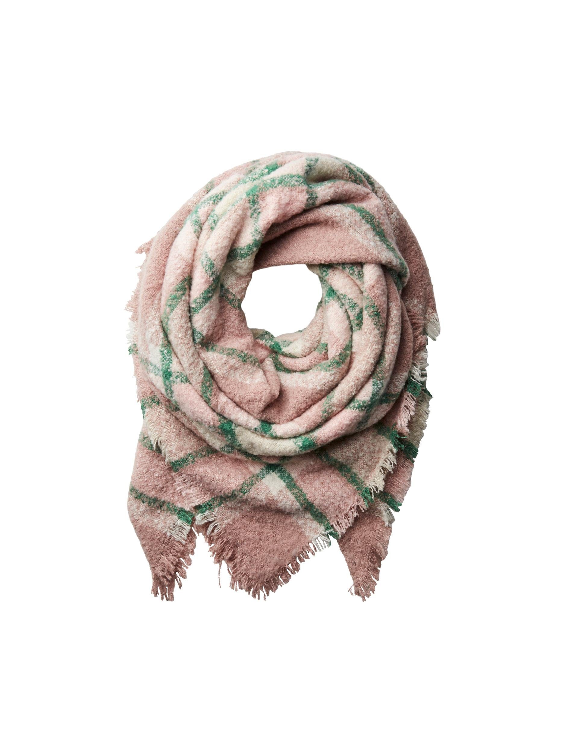 pieces Modeschal PCJENESIS SQUARE SCARF BC Rose Shadow