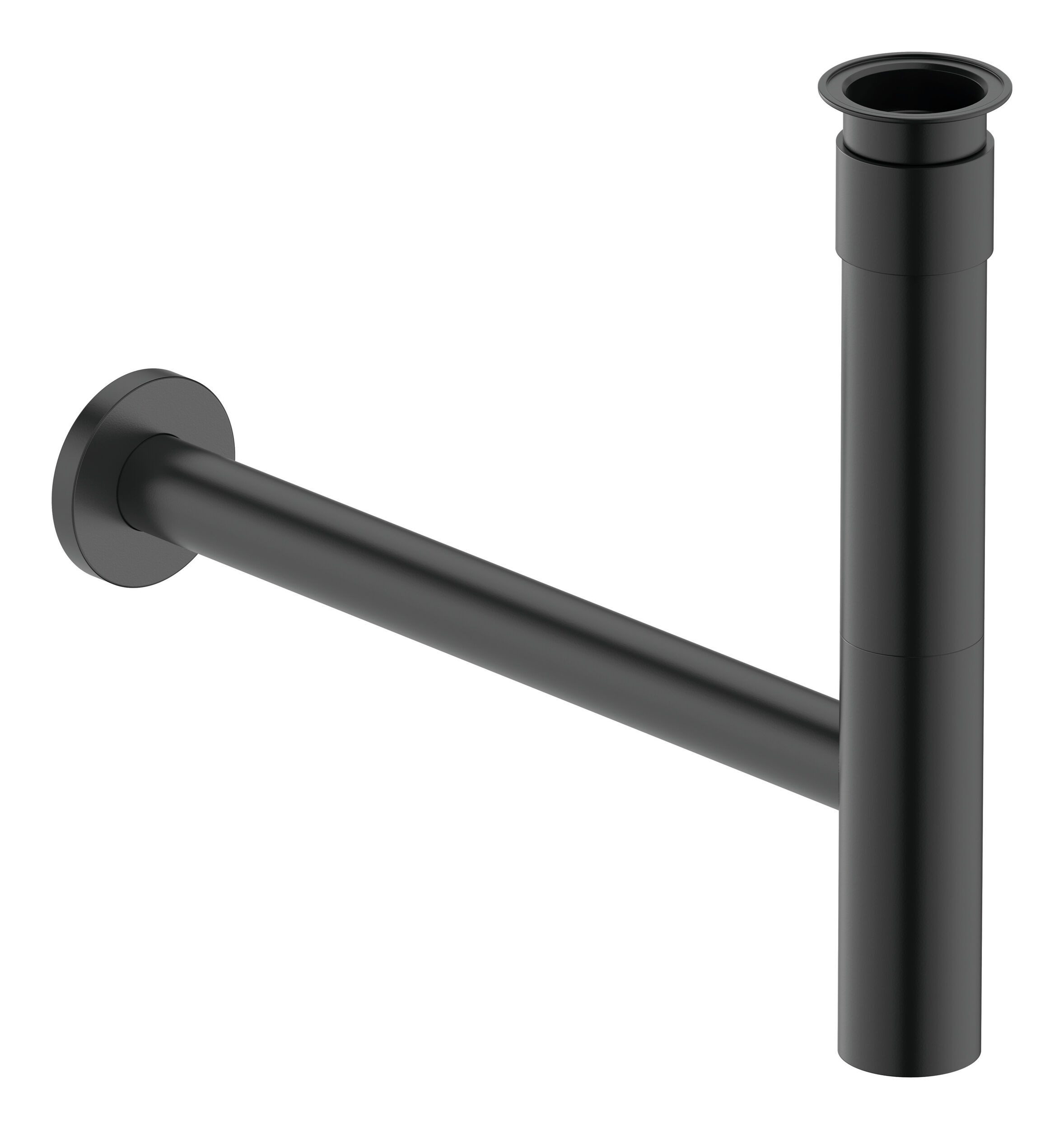 Duravit Siphon Zubehör, Universal Designsiphon für Waschtisch Abgang waagerecht - Schwarz Matt