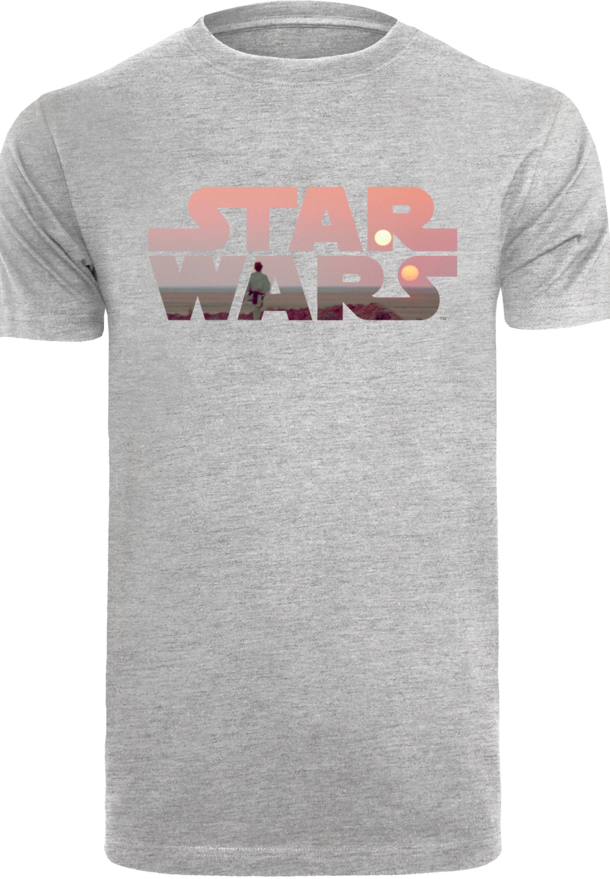 Star Logo grey F4NT4STIC T-Shirt Wars Tatooine Print heather