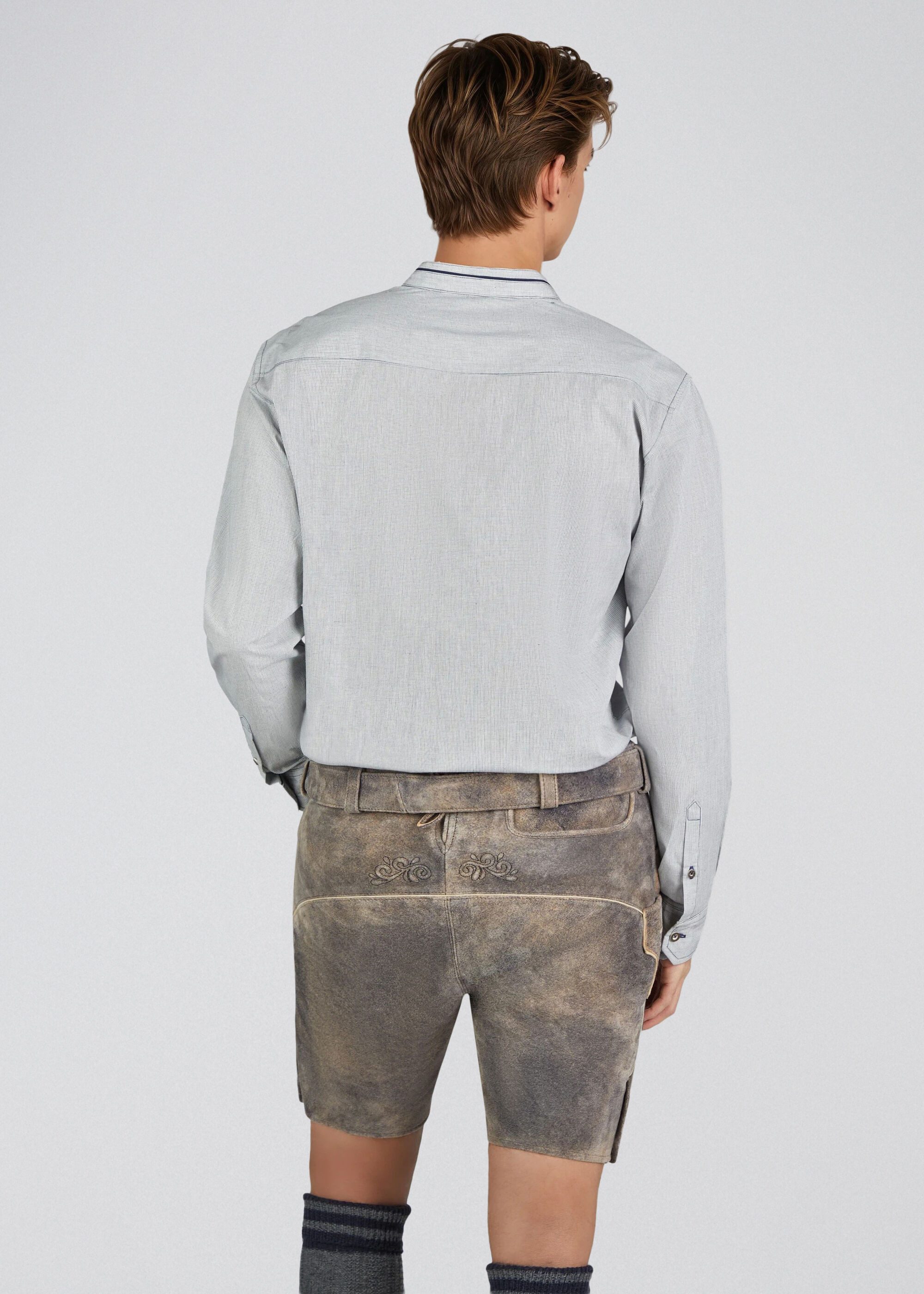 Spieth & Wensky Trachtenhemd Hubertus aus reiner Baumwolle, in Slim Fit