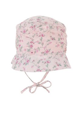 Sterntaler® Schirmmütze Kinderhut Blumen (1-St., Sommerhut Baby bedruckt mit UV-Schutz ideal für den Sommer) Sonnenhut Kinder mit Bindeband und Ohrenklappen