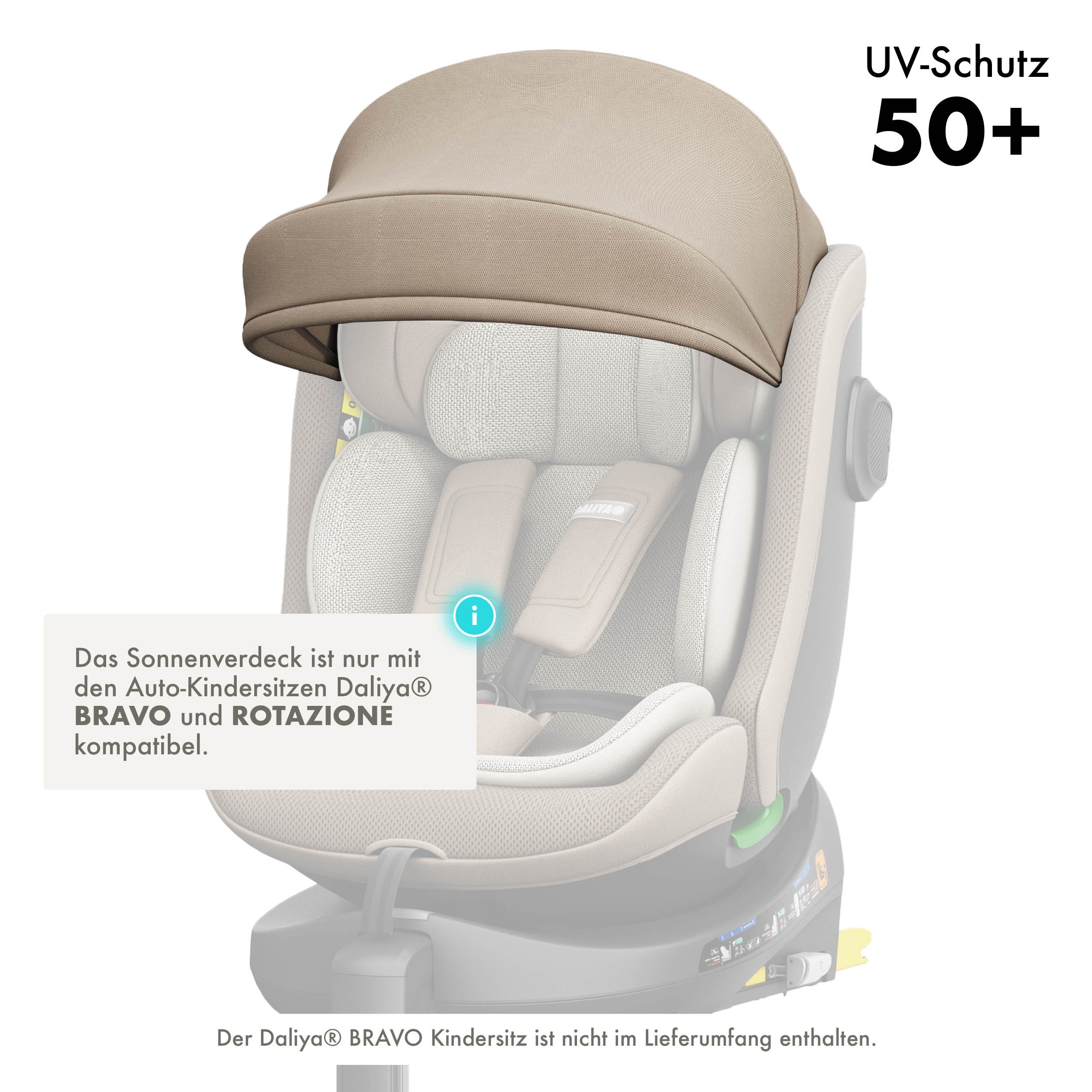 Daliya® Kindersitzbezug BRAVO Sonnenverdeck, Sonnenschutz für Kindersitze BRAVO und ROTAZIONE