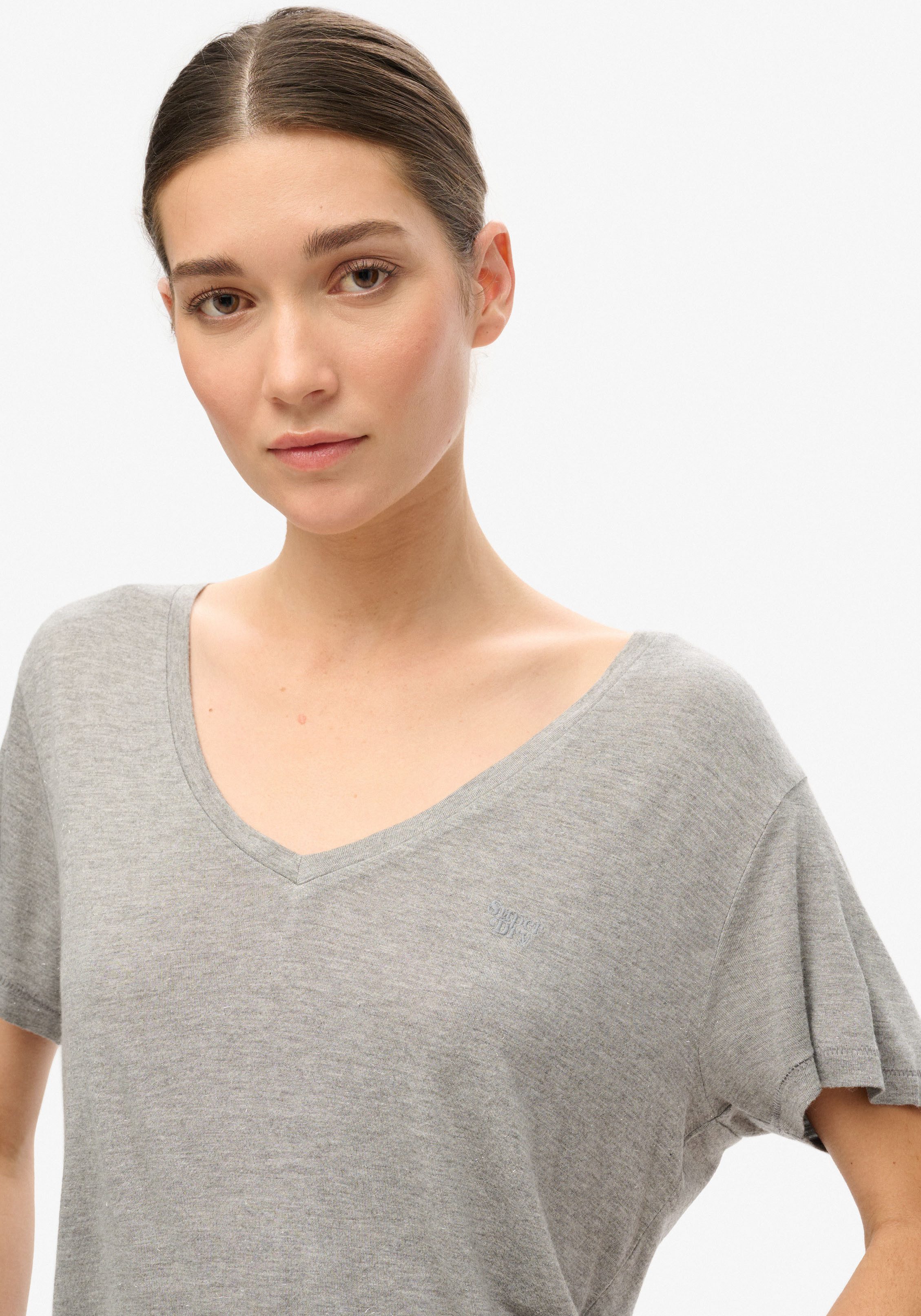 Superdry T-Shirt STUDIOS SLUB EMB VEE günstig online kaufen