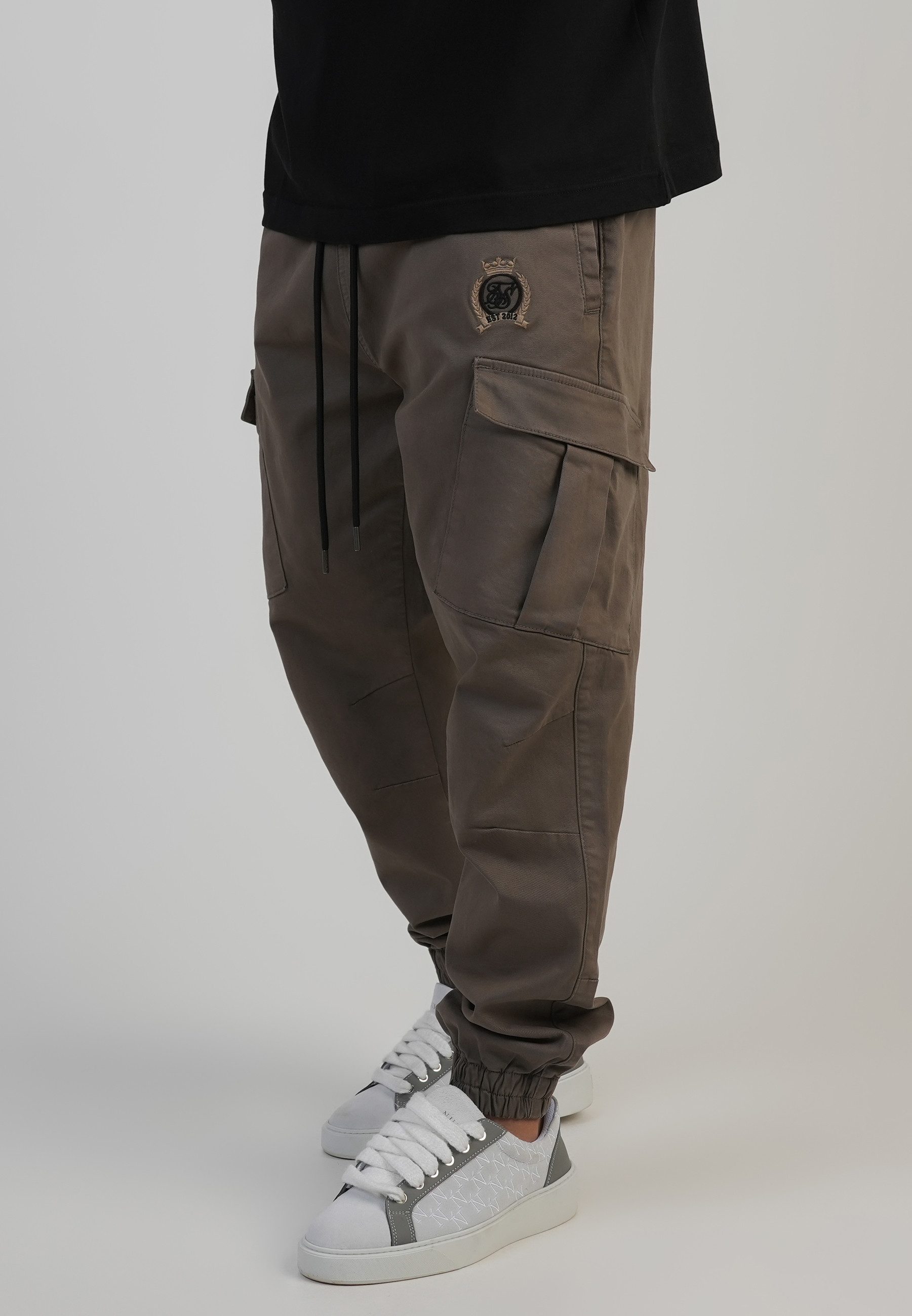 Cargohose SikSilk Herren Regular Fit Cargohosen