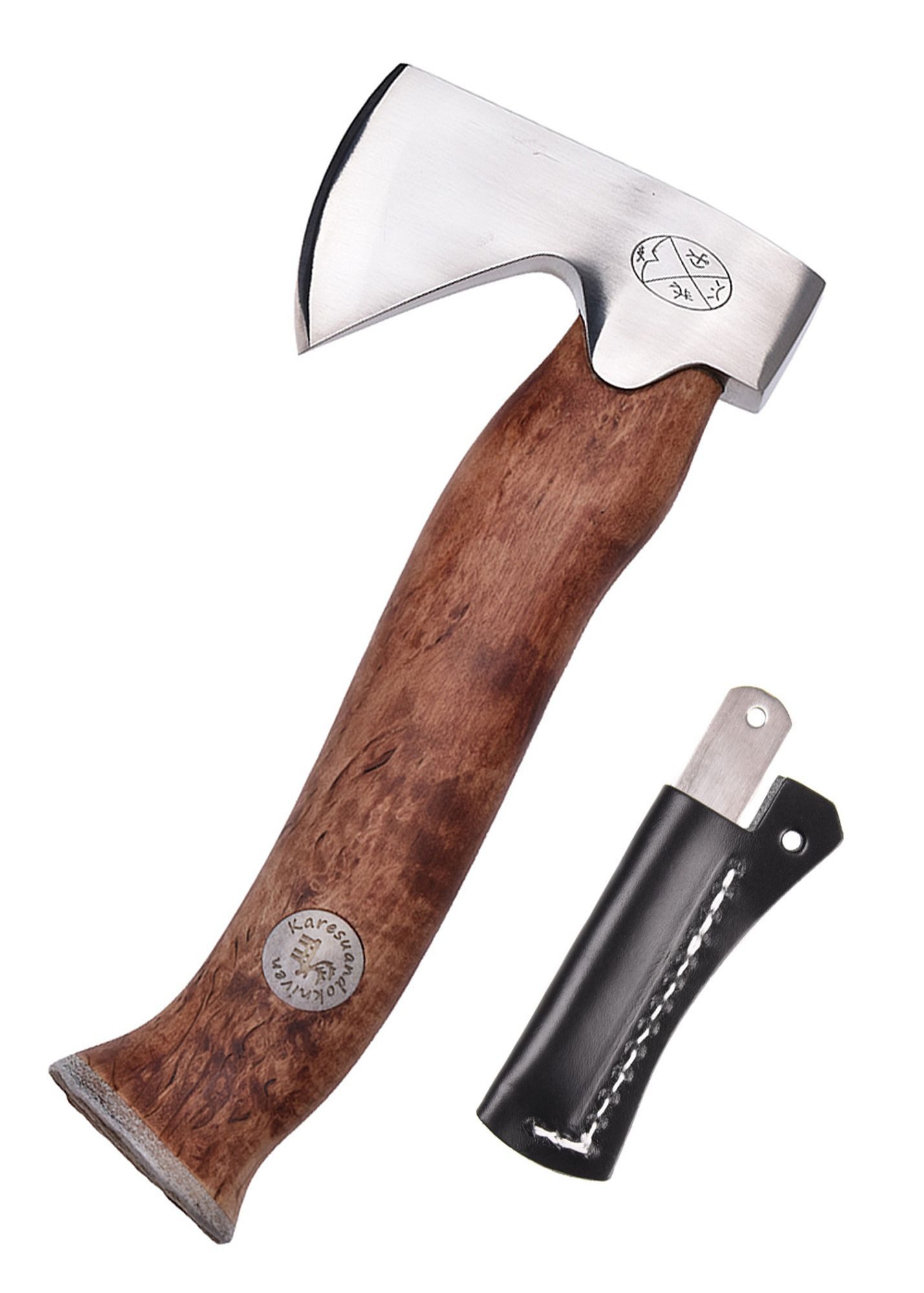 Karesuando Taschenmesser Karesuando Jagdaxt Unna Àksu Braun, Karesuando