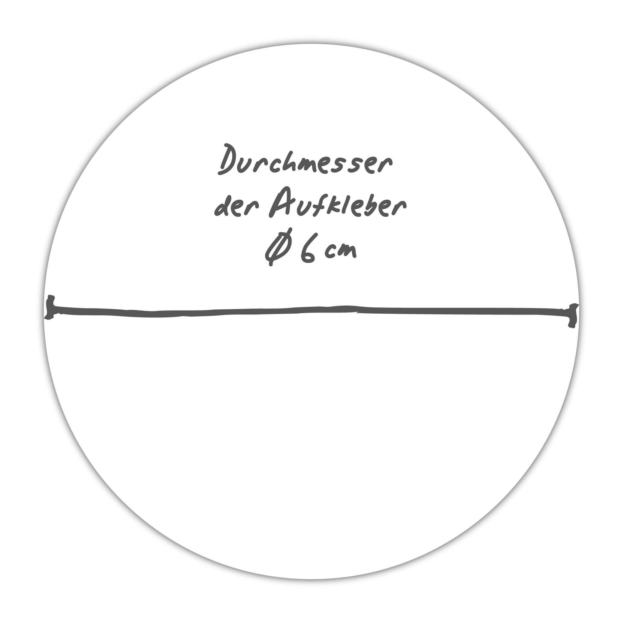 Frau WUNDERVoll Sticker 24 Adventskalenderzahlen XL Aufkleber silber, Durchmesser 6 cm