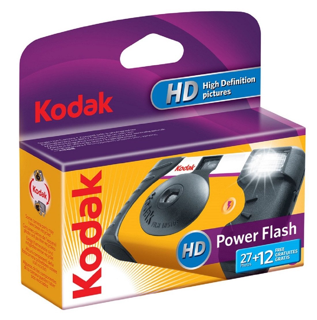 Kodak 1x Kodak Power Flash 27+12 ISO 800 Einwegkamera Einwegkamera