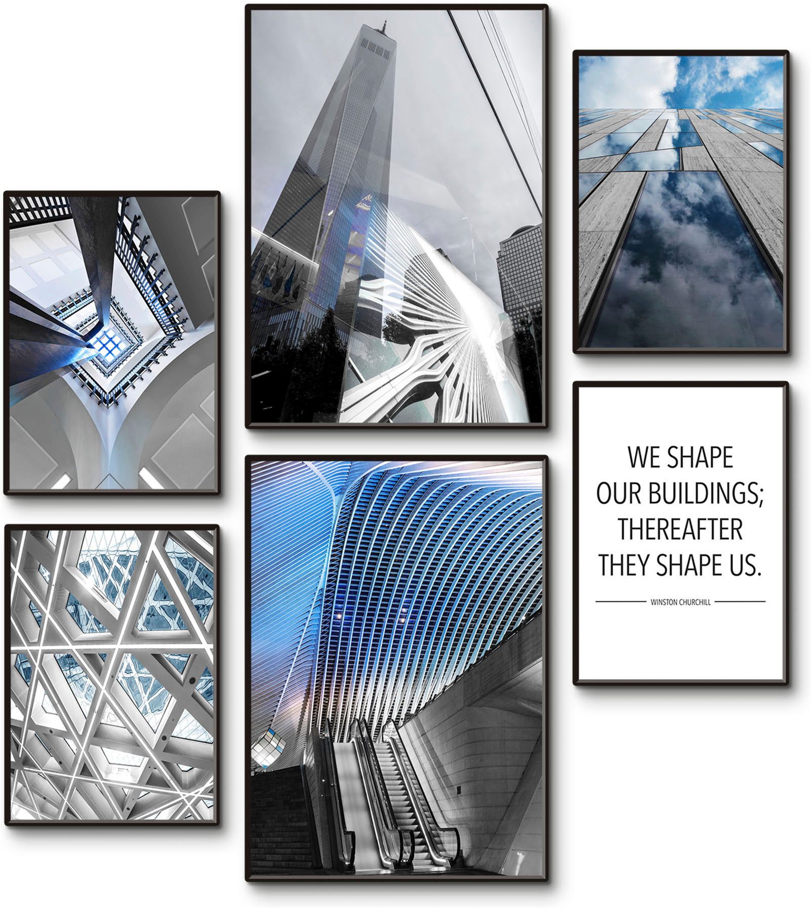 OTTO home Wandbild Urban Cityscapes, Elemente der Architektur (6 St), als Poster oder Leinwandbilder Set