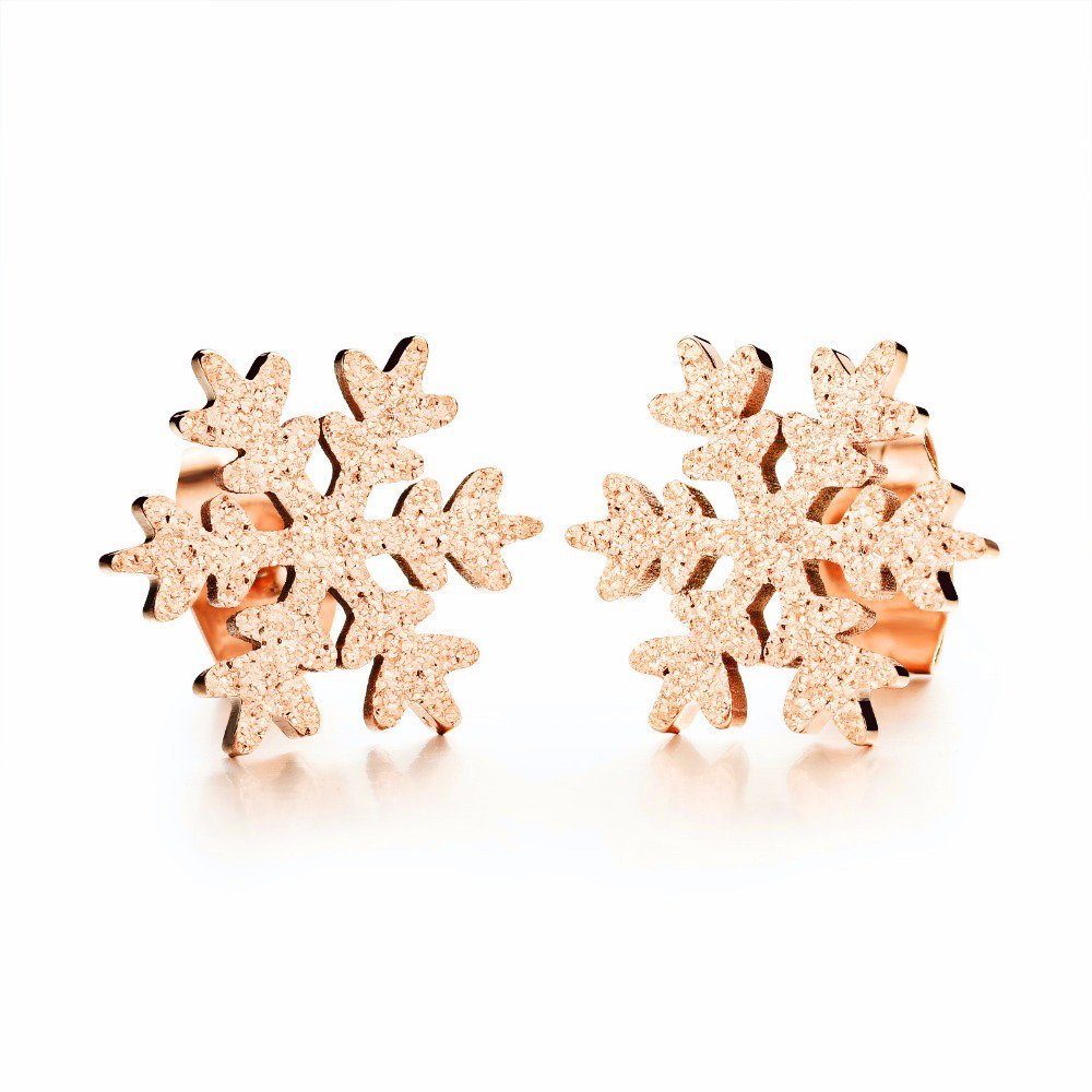 Kim Johanson Paar Ohrstecker Schneeflocke, Edelstahl günstig online kaufen