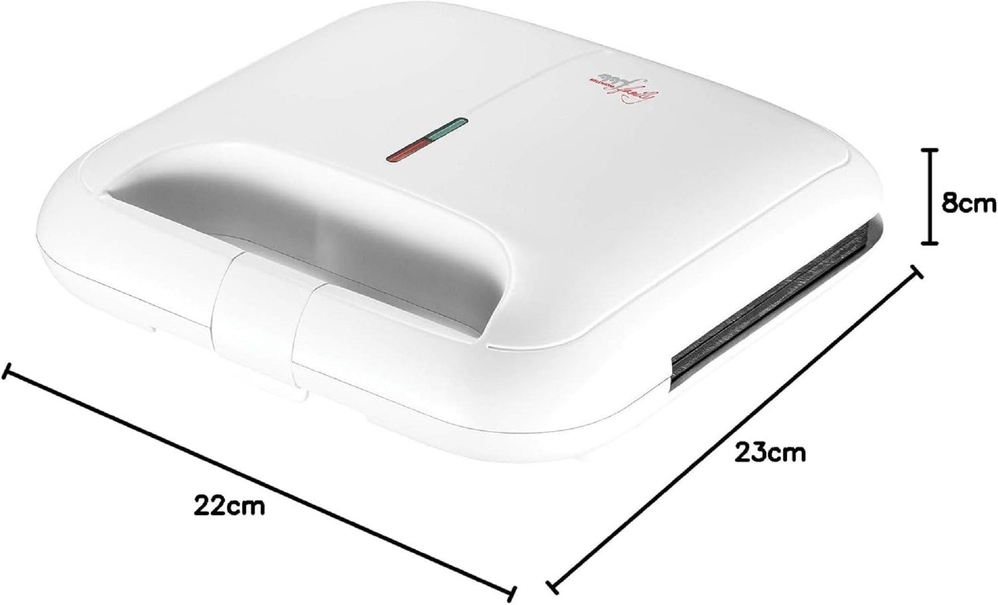 Melchioni Toaster Tostina New Elektrischer Toaster mit Antihaft-Grillplatten 750W