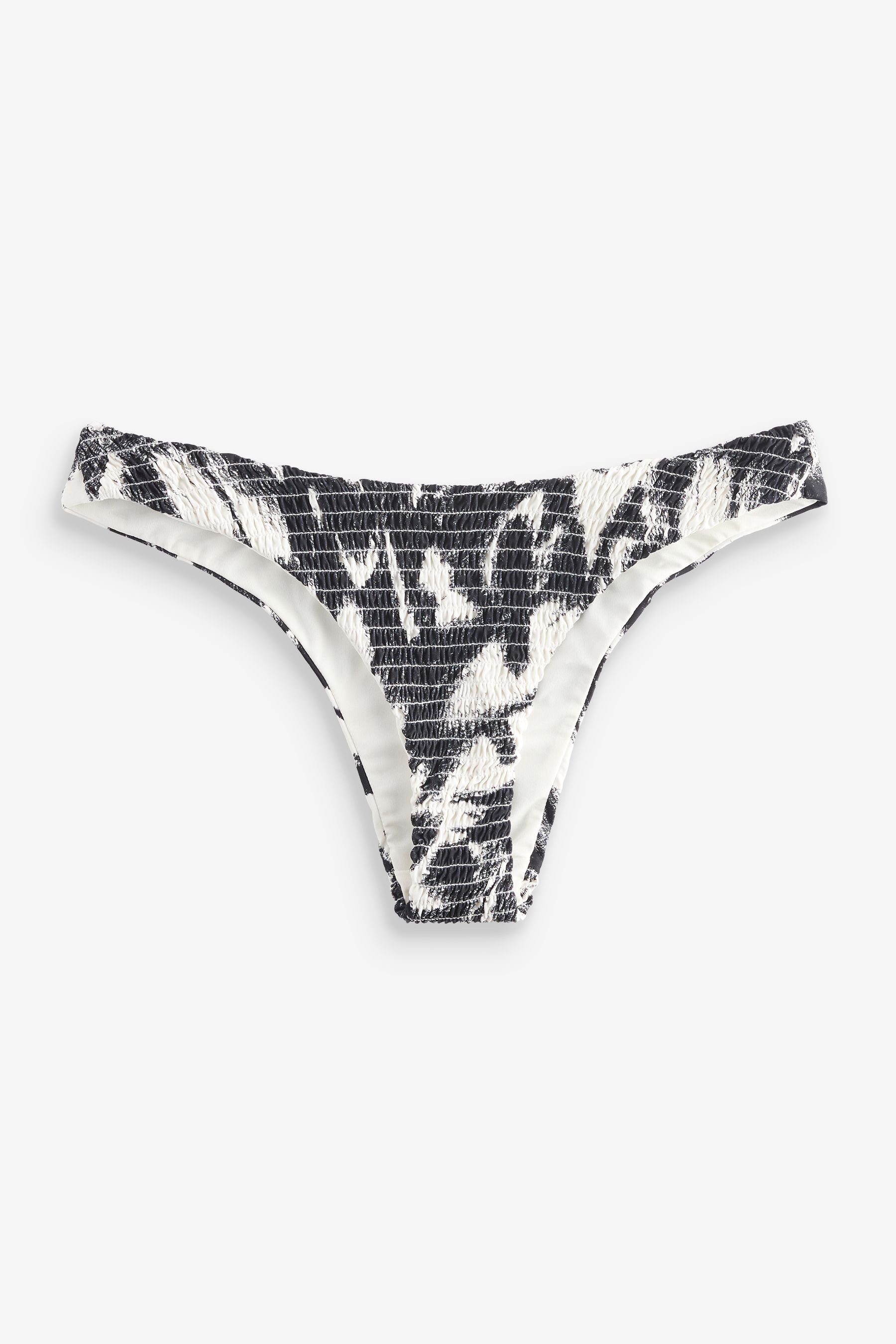 NEXT Bikini-Hose Gesmokte Bikinihose mit hohem Bein 1-St mehr