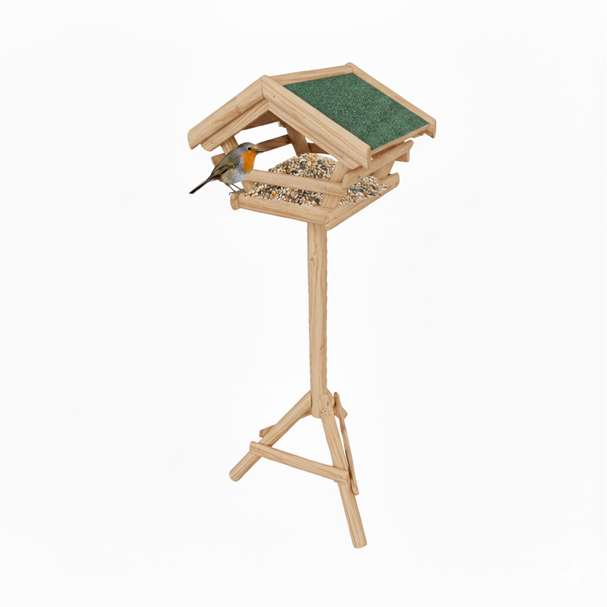 relaxdays Vogelhaus Vogelfutterhaus aus Tannenholz, natur günstig online kaufen
