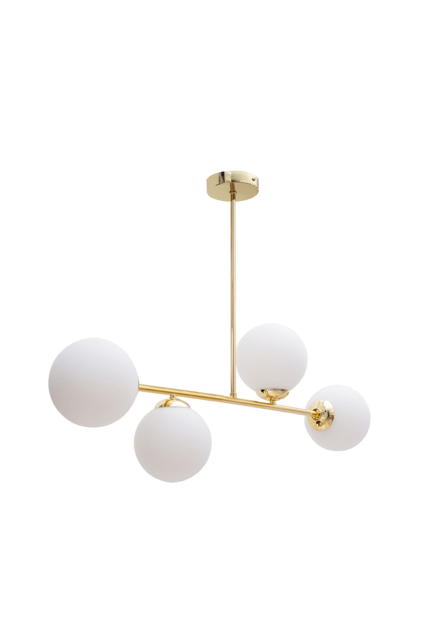 Licht-Erlebnisse Deckenleuchte DEKUT, ohne Leuchtmittel, Glas Metall in Gol günstig online kaufen