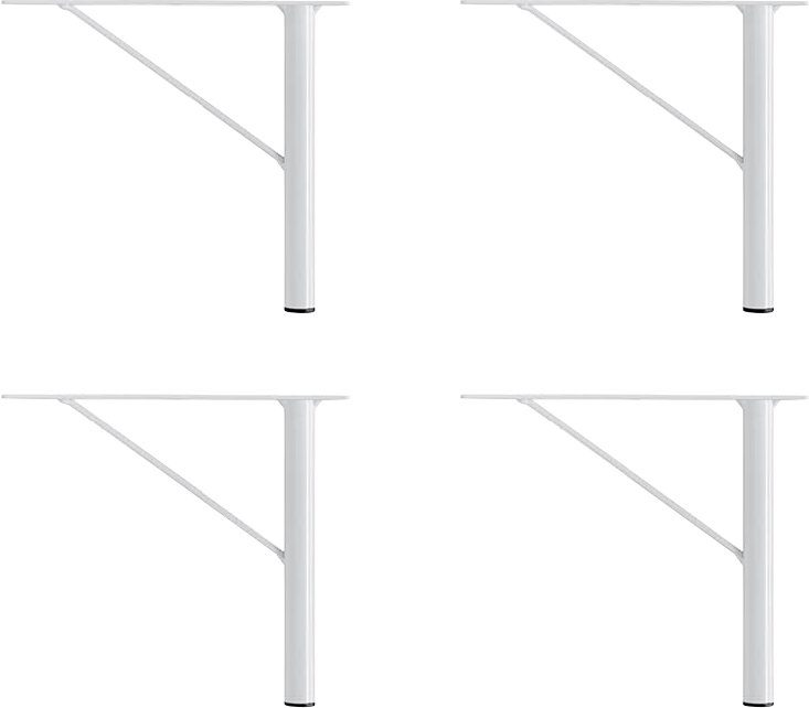 Hammel Furniture Möbelfuß Mistral / Mistral Kubus Bein, Stützfuß, (4-St), Metall, in mehreren Farben, Höhe: 20 cm