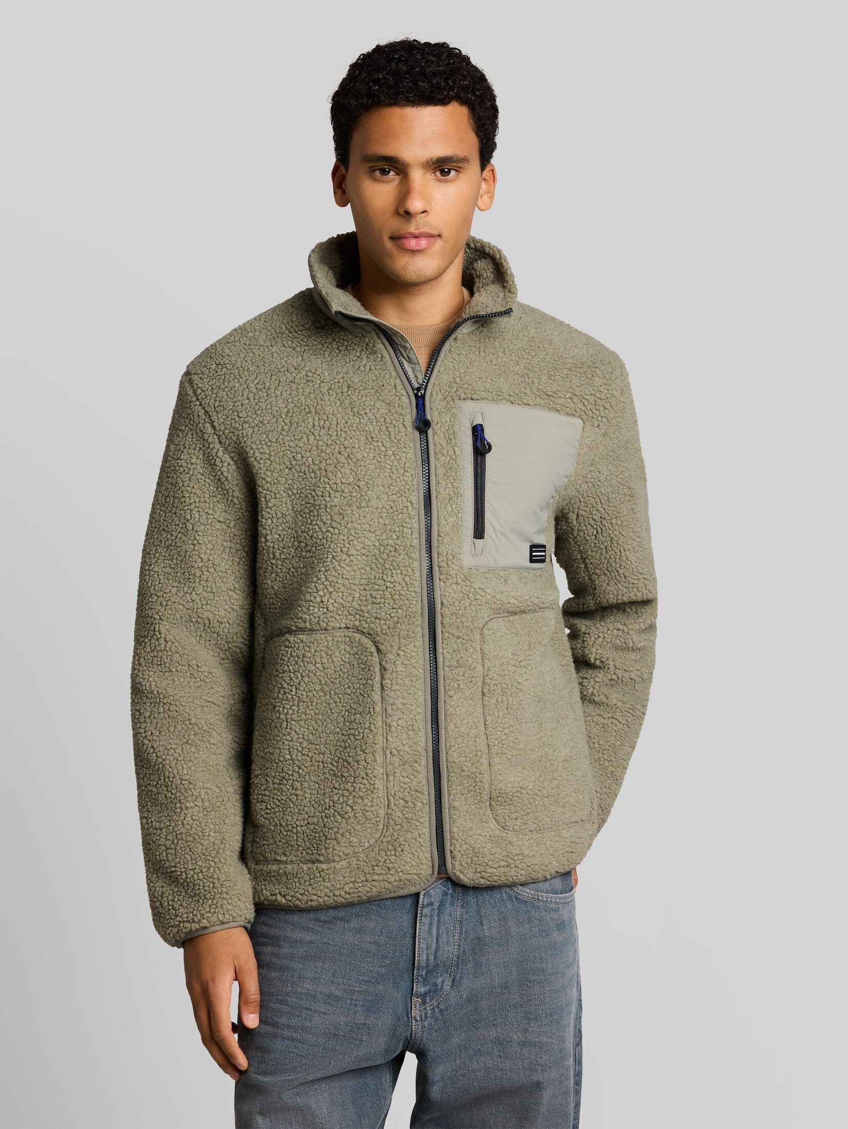 TOM TAILOR Denim Outdoorjacke Jacken Relaxed Fit Teddy Jacke