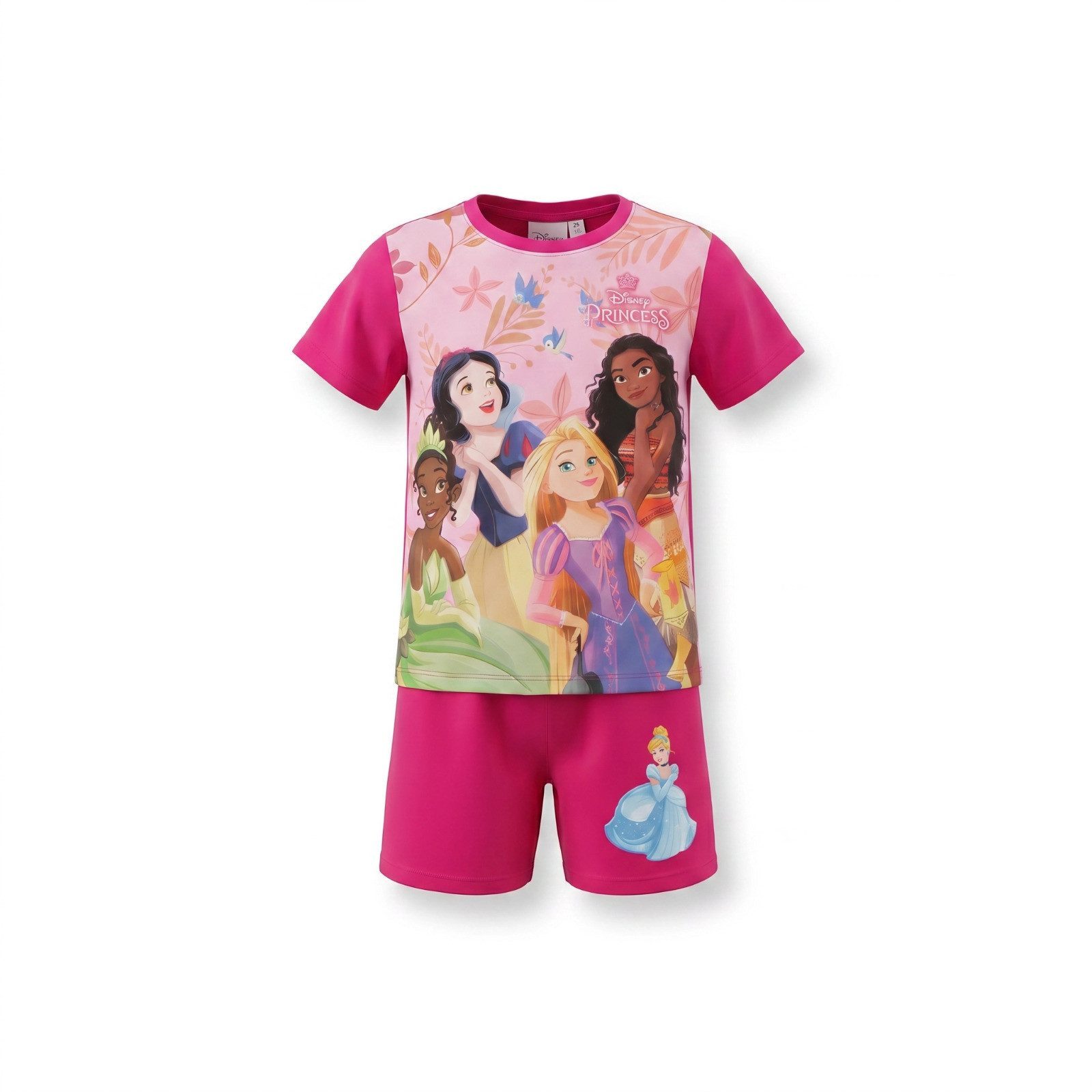 Disney Schlafanzug Disney Princess Kinder Mädchen Schlafanzug Pyjama Shirt Shorts (1 tlg) Gr. 92 bis 116 - 100% Baumwolle
