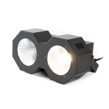 lightmaXX Discolicht, LED Blinder, 2x50 Watt COB LEDs, Warmweiß, Leistungsstarker