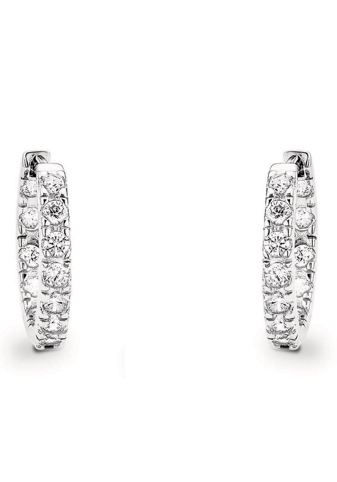 Amor Paar Creolen, mit Zirkonia (synth)