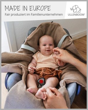 Einschlagdecke Für die Babyschale und Autositz, Salbeigrün, TOG-Wert 2,5, ULLENBOOM ®, Optimal für Frühling, Herbst und Winter, Made in EU