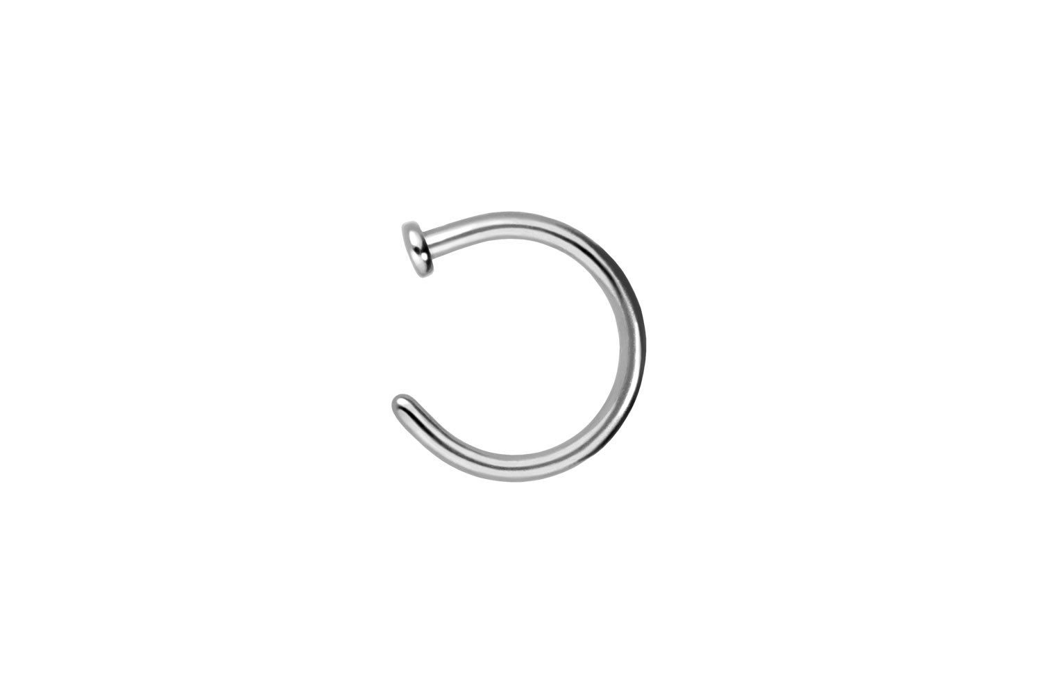 PIERCINGLINE Nasenpiercing Titan Nasenring offen PLATTE (Nasenstecker, 1-tlg)