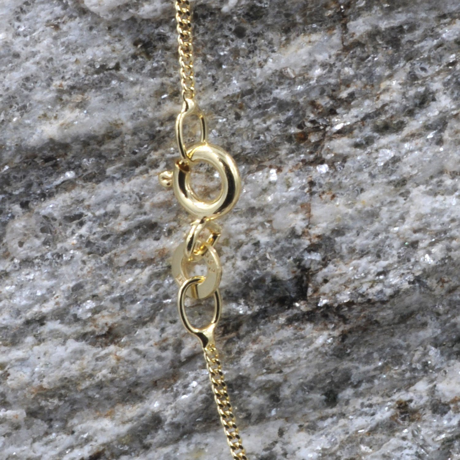HOPLO Panzerkette Goldkette Panzerkette Länge 50cm - Breite 1,1mm - 333-8 Karat Gold, Made in Germany