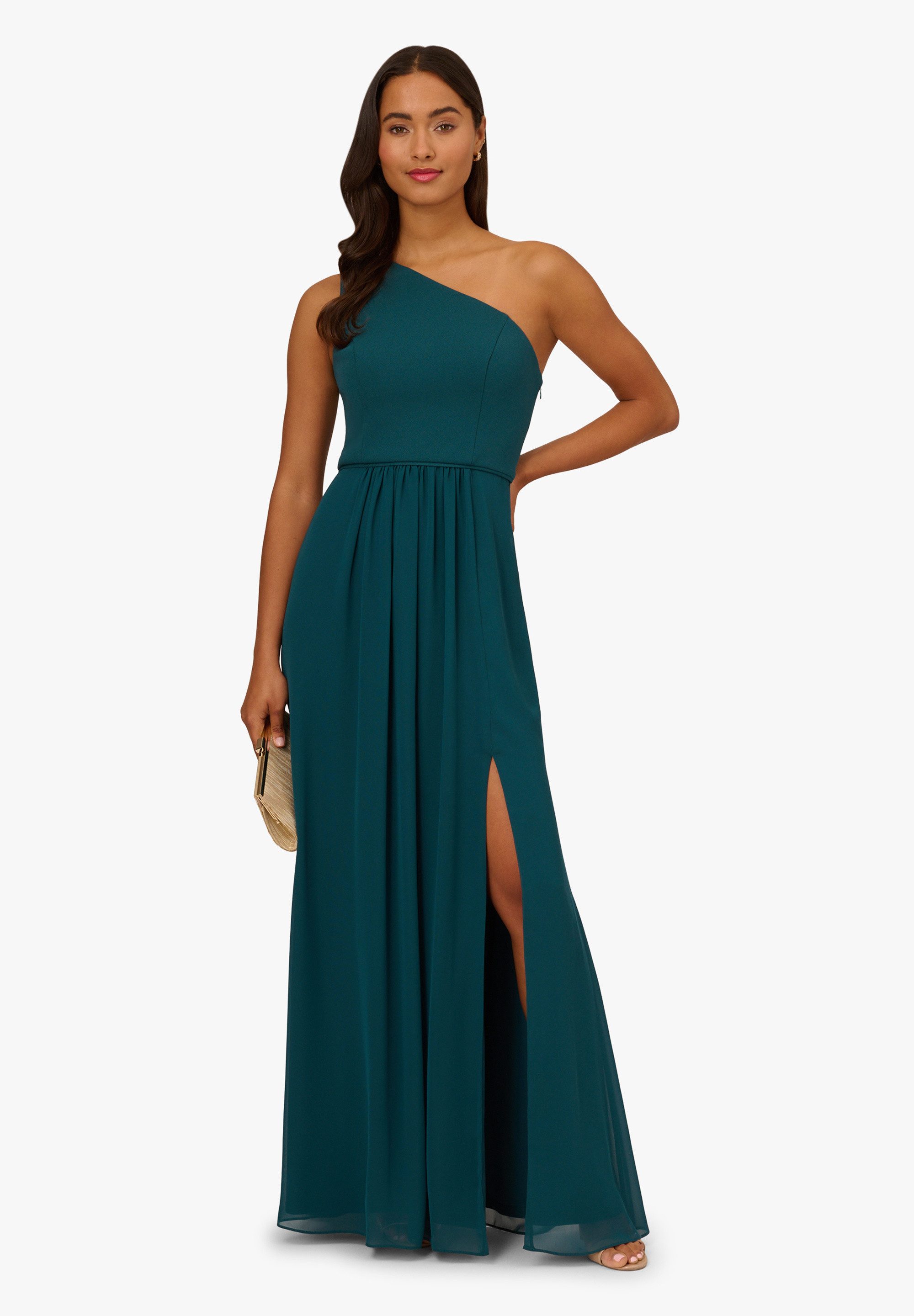 Adrianna Papell Abendkleid One Shoulder Chiffon Gown Glamourös, klassisch, festlich
