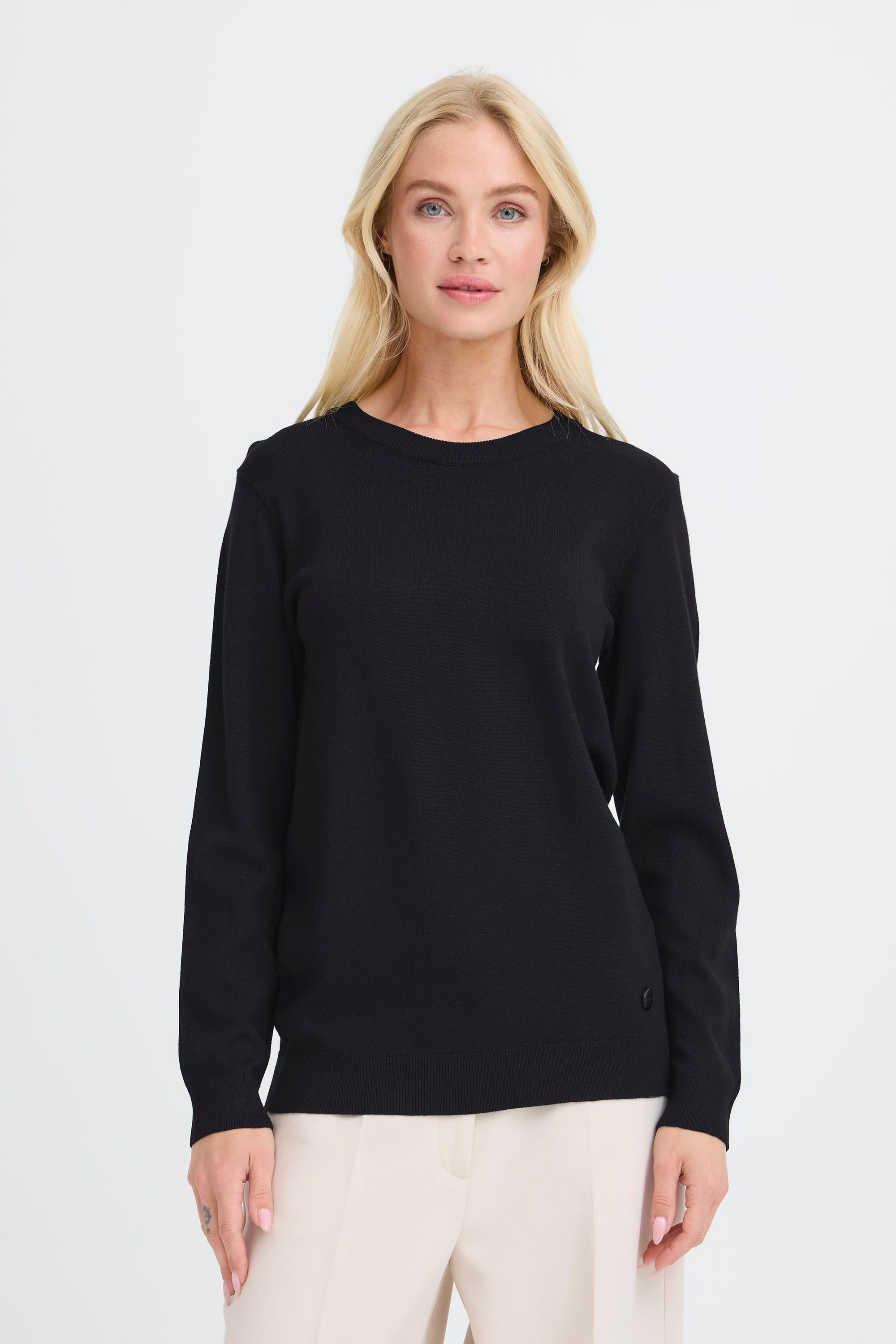 OXMO Strickpullover OXAIDA ONECK JUMPER Moderner Pullover mit Rundhalsaussc günstig online kaufen