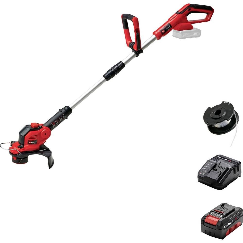 Einhell Akku-Rasentrimmer GE-CT 18/28 Li Set Akku Akku-Rasentrimmer inkl. Akku, Einstellbarer, inkl. Akku, Einstellbarer Holm, inkl. Ladegerät, mit Zubehör, Softgrif