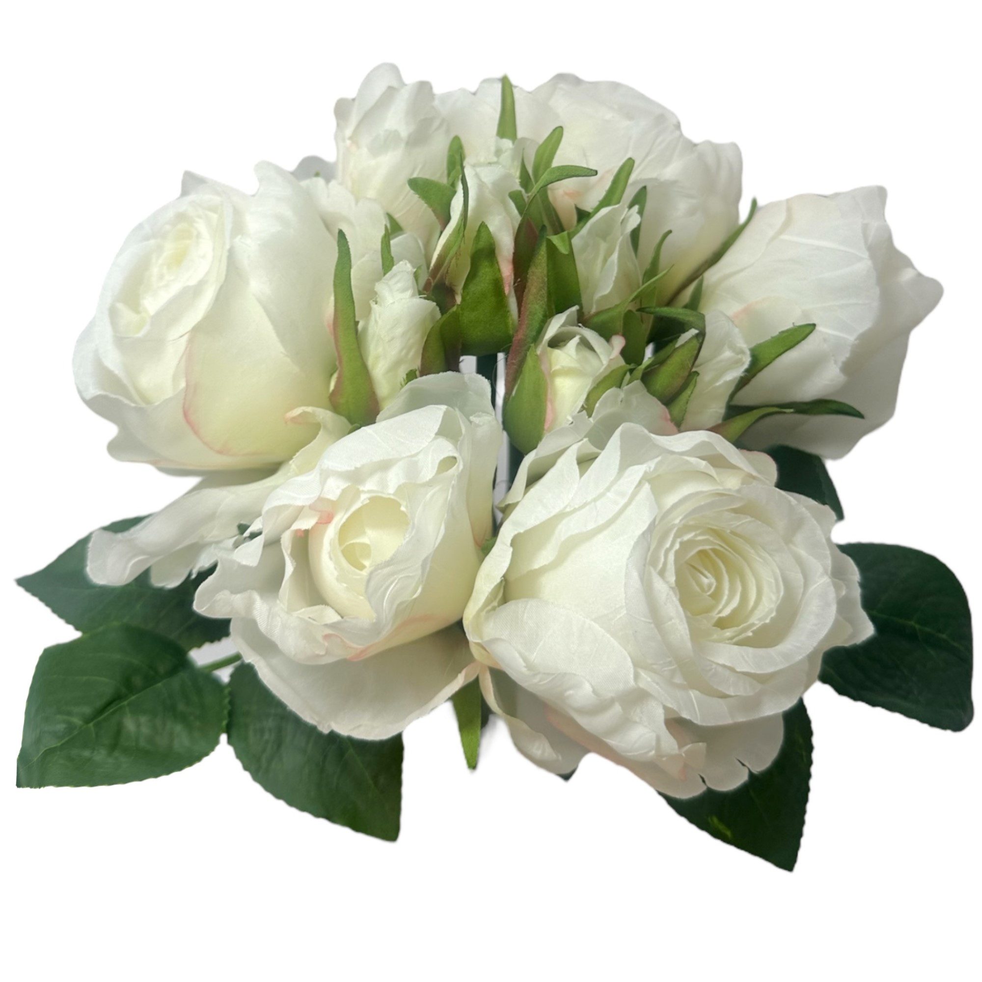 Kunstblumenstrauß Künstlicher Rosenstrauß – gebunden, üppig & realistisch 30cm, Gasper, Höhe 30.00 cm