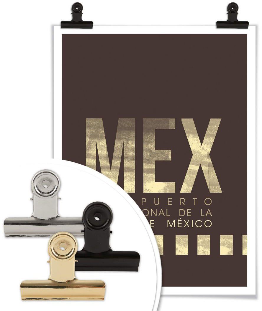 MEX Poster Wandposter Wandbild Flughafen Wandbild, Wall-Art St), Poster, (1 Bild, City, Flughafen Mexico