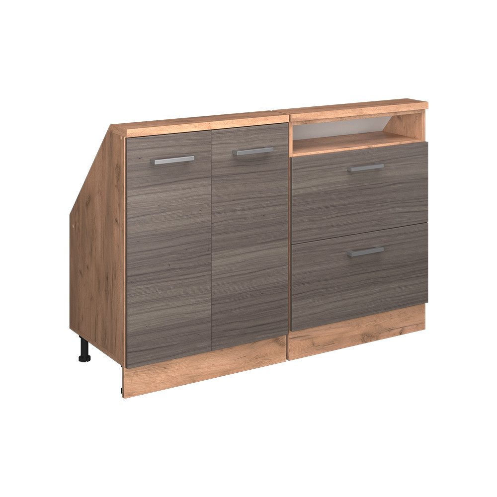 Vicco Unterschrank R-Line, Edelgrau/Goldkraft Eiche, 120 günstig online kaufen