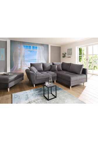 Home affaire Ecksofa Rice su Hocker ir Zier-/Rücken...