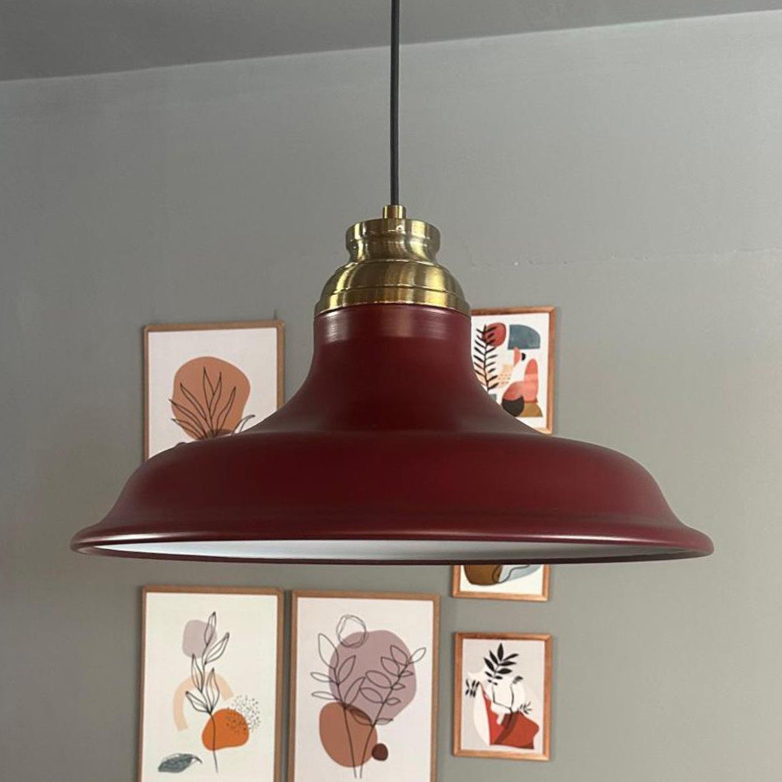 Bamyum Pendelleuchte Pendelleuchte Bergo Ø40 cm, Metall Hängelampe, ohne Leuchtmittel