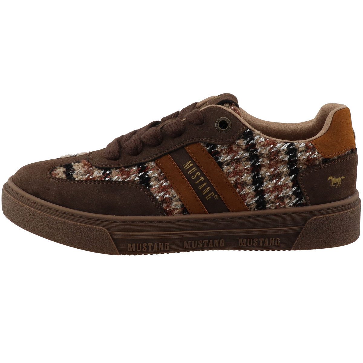 Mustang Shoes 15M0212020-brown-multi Schnürschuh Sneaker im auffälligem, angesagten Look