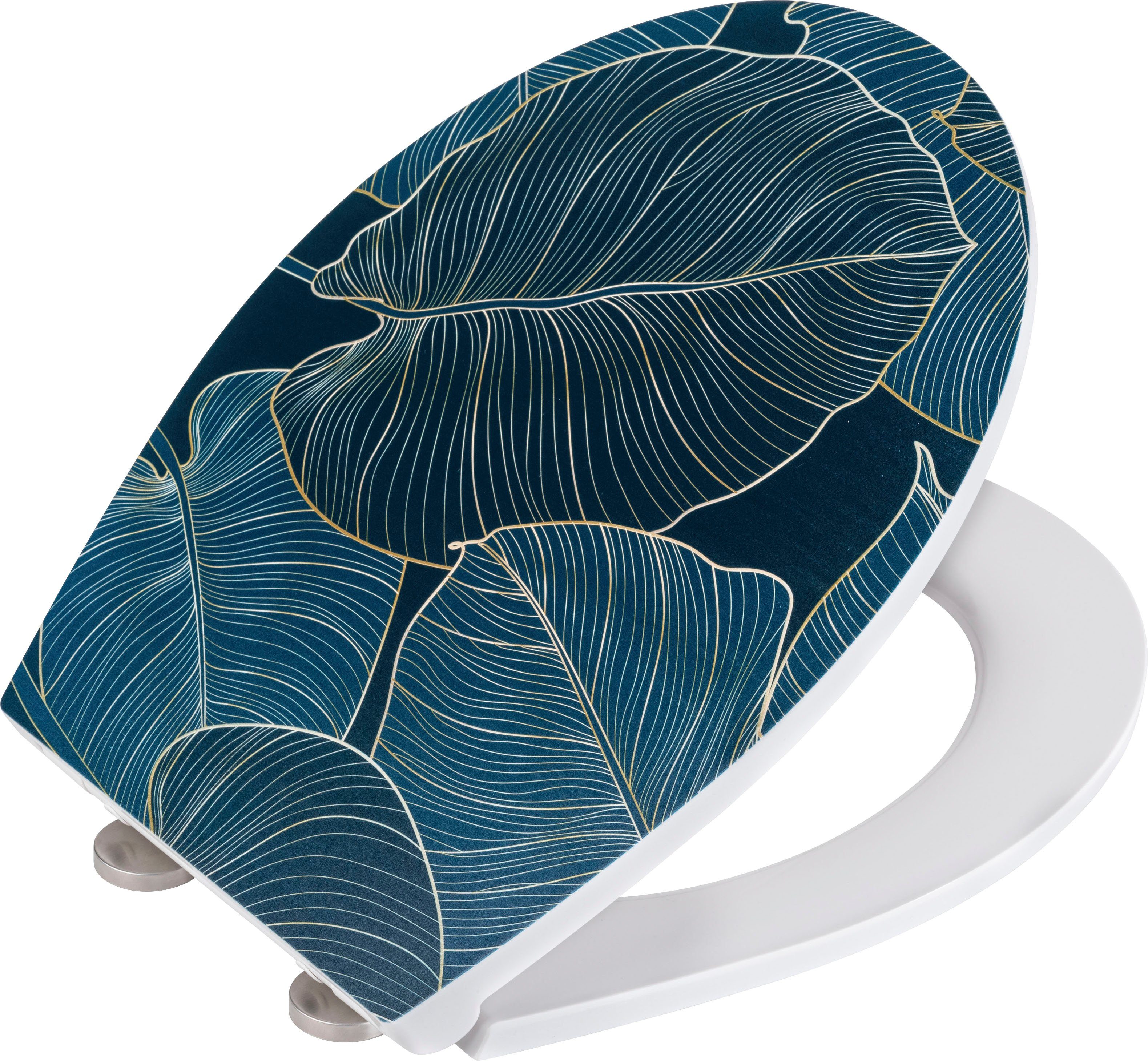 WENKO WC-Sitz Big Leaves, mit Relief, aus antibakteriellem Duroplast günstig online kaufen