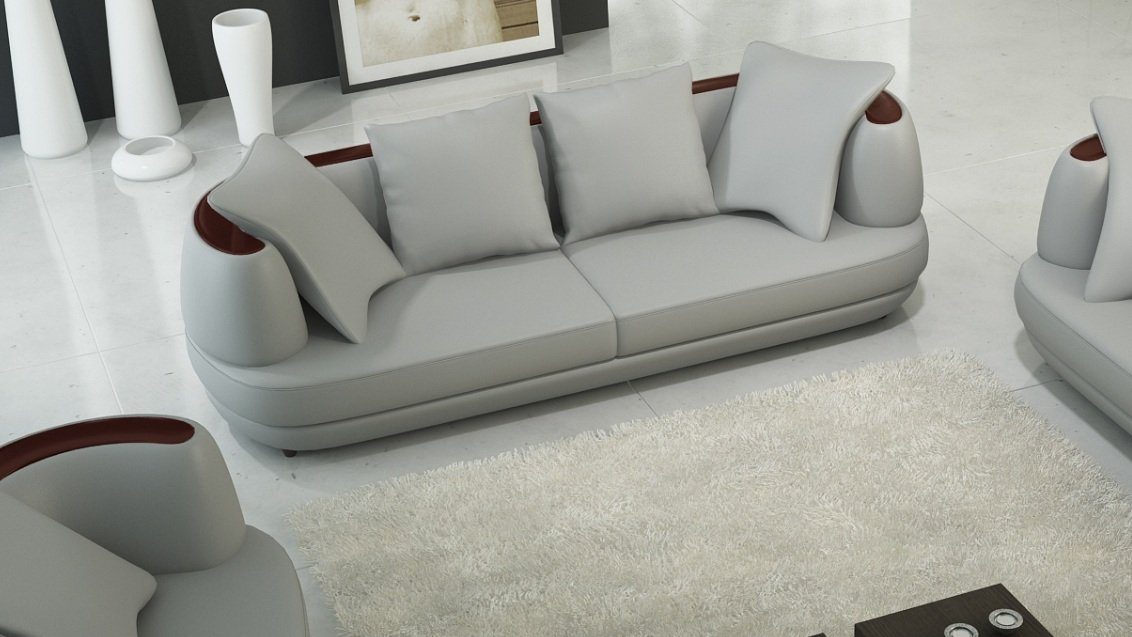 JVmoebel Sofa Designer schwarzes Sofa Coch 3 Sitzer Polster Sofas Wohnzimmer Couchen, Made in Europe