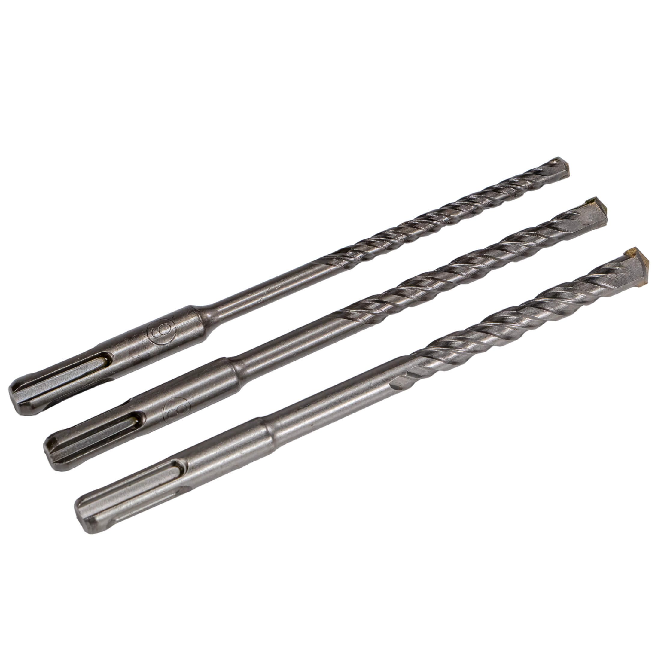 Work plus Steinbohrer SDS Дрельsatz 160mm Steinbohrer 6mm 8mm 10mm Steinbearbeitung, Beton, (3-tlg), Steinbohrer, Steinbearbeitung
