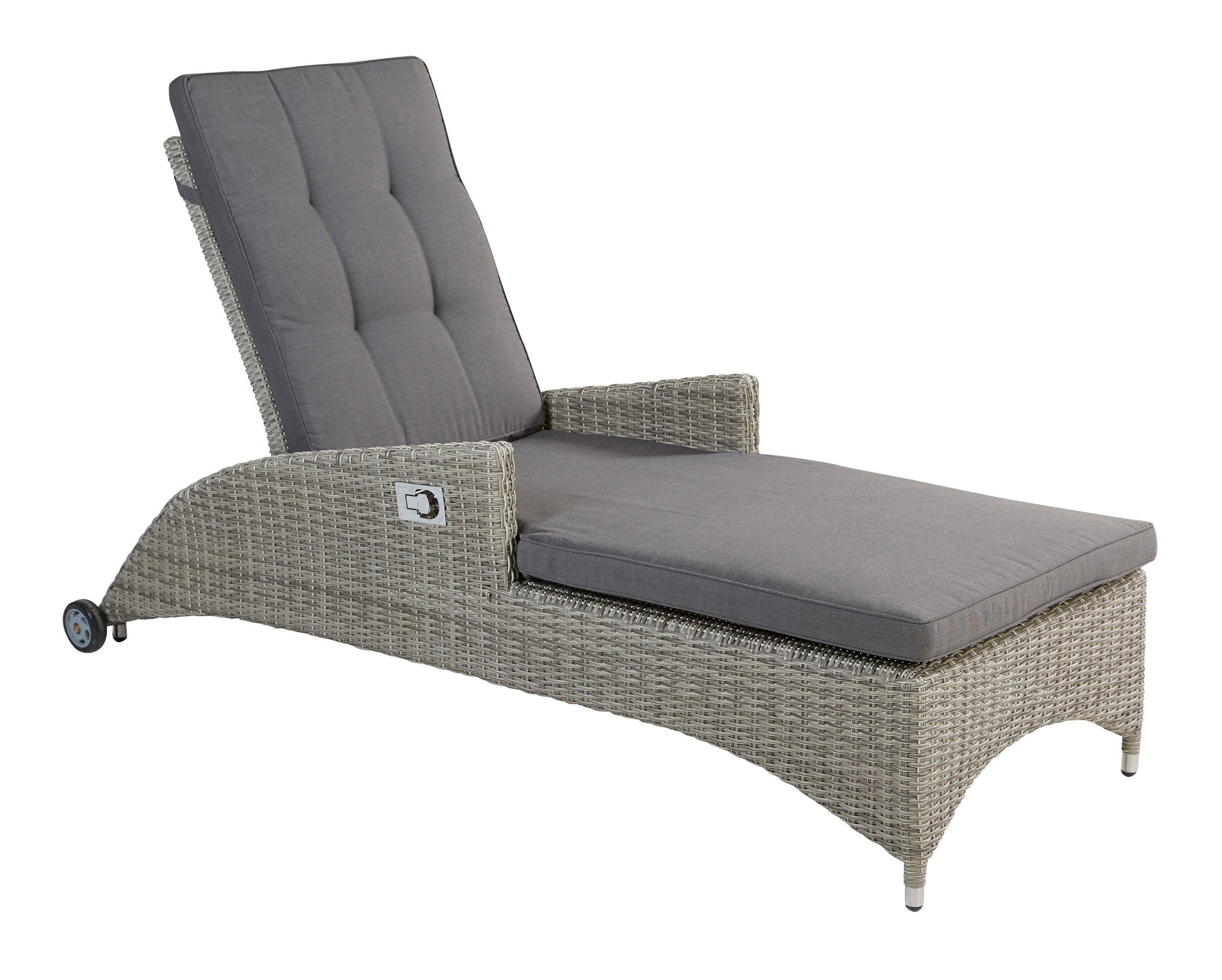 LC Garden Multifunktionsliege Sonnenliege Gartenliege Bilbao Relax grau-mix