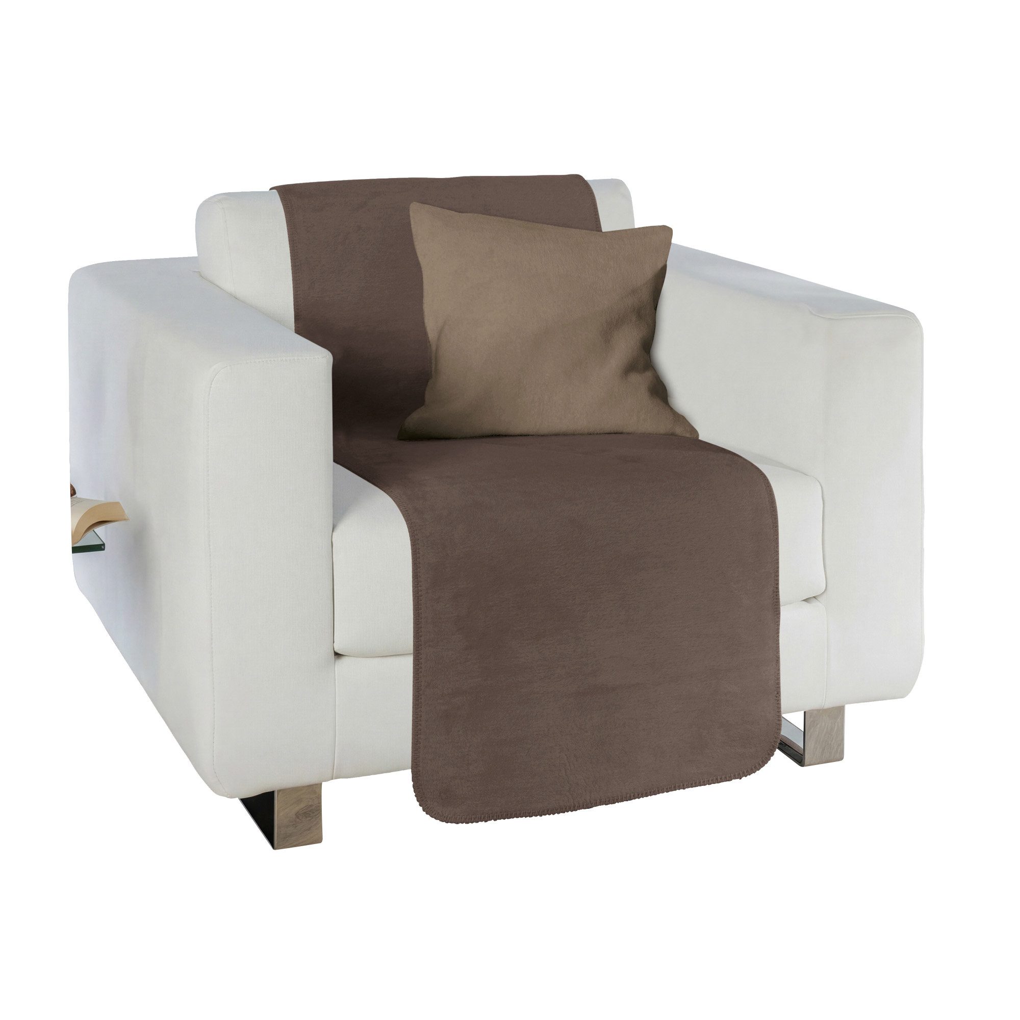 Erwin Müller Sesselschoner Sessel- und Sofaschoner "Matera", Baumwollmischung Uni