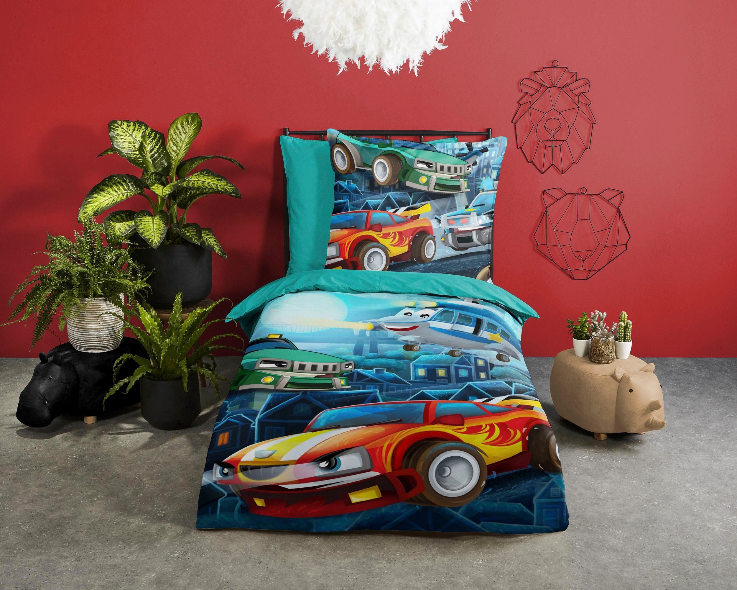good morning Kinderbettwäsche RACE Bettwäsche-Set, Renforcé, günstig online kaufen
