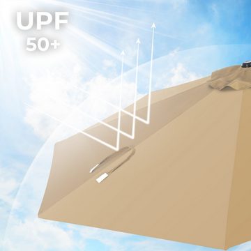 SONGMICS Sonnenschirm, 270 cm, halbrund, UPF 50+, ohne Ständer