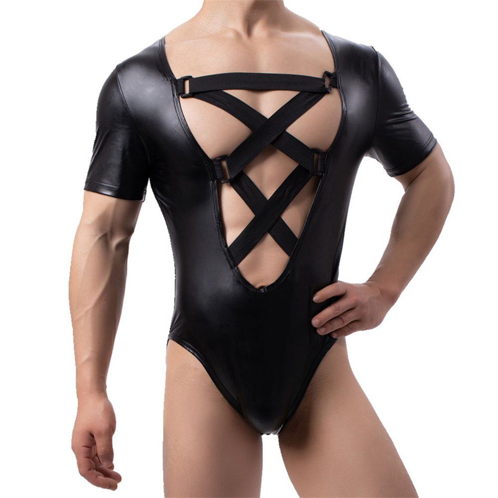 HOTFUN Stringbody »Herren Unterwäsche Bodysuit Wetlook erotik Wäsche  Einteiler Unterhemd«