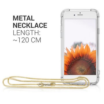 kwmobile Handyhülle Hülle für Apple iPhone 6 / 6S, mit Metall Kette zum Umhängen - Silikon Handy Cover Case Schutzhülle