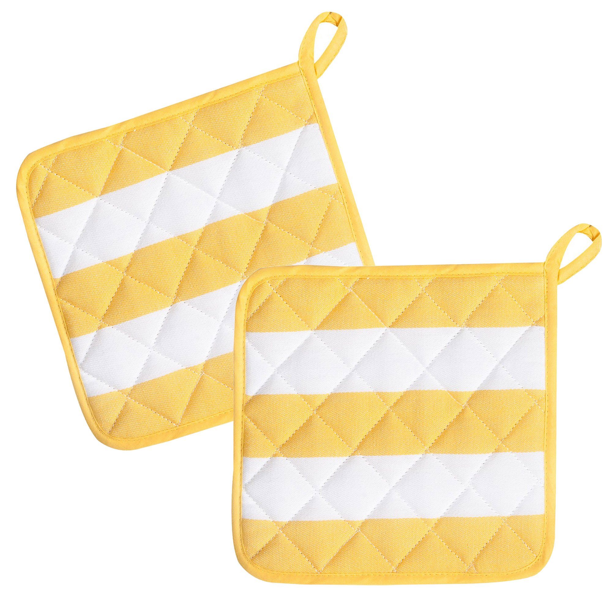 Kracht Topflappen Blockstreifen, (Set, 2-tlg., Set), 2er Set Topflappen, wa günstig online kaufen