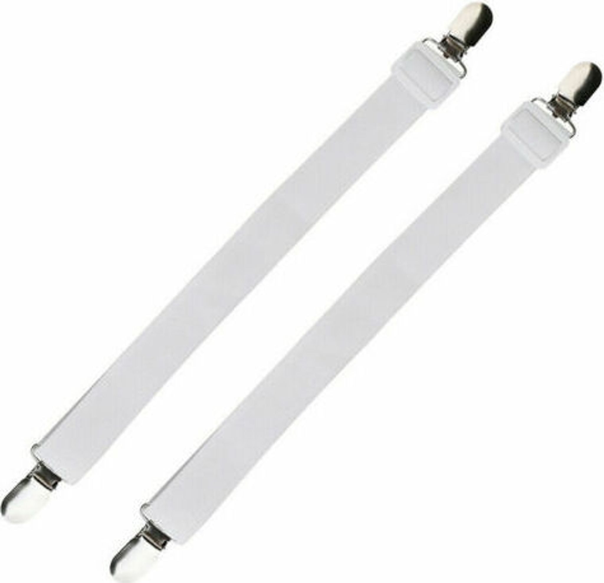 FELIXLEO Spannbettlaken 24 Verstellbare Betttuchspanner, Elastische Lakenhalter Weiß, (1 Stück)